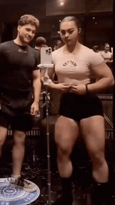 Man And Woman In Gym GIF