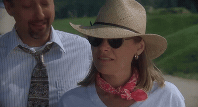 Man And Woman In Hats And Sunglasses GIF