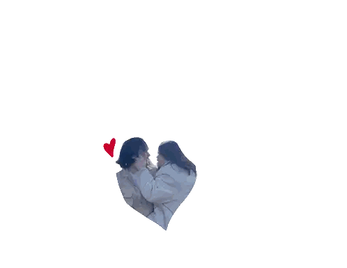 Man And Woman In Heart Saying Good Morning My Love Sticker