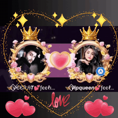 Man and Woman in Heart Saying Love