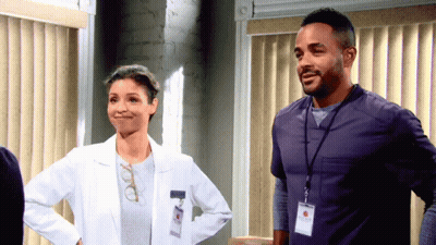 Man And Woman In Hospital Room GIF