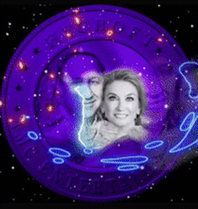 Man And Woman In Purple Circle Passport GIF