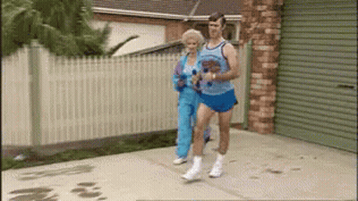 Man And Woman Jogging GIF