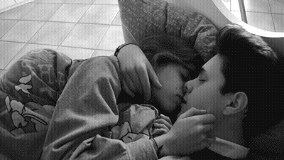 Man And Woman Kissing GIF