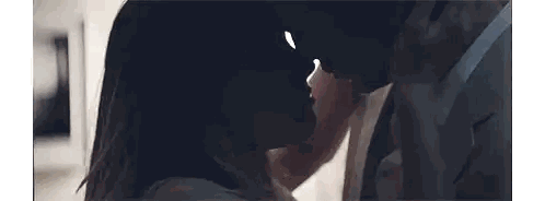 Man And Woman Kissing Foreheads Sticker