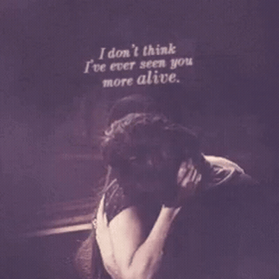 Man And Woman Kissing I Don't Think I've Ever Seen You More Alive GIF
