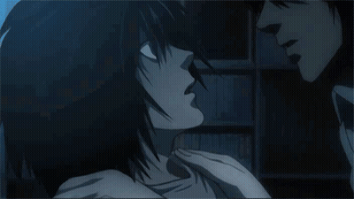 Man And Woman Kissing In Dark Room GIF