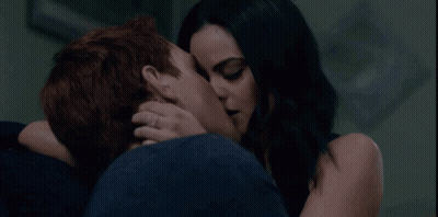 Man And Woman Kissing In Dark Room GIF