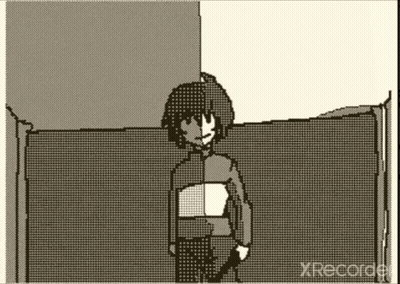 Man And Woman Kissing In Front Of ABC Monitor GIF