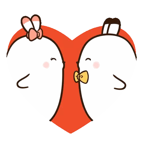 Man And Woman Kissing In Front Of Heart Sticker