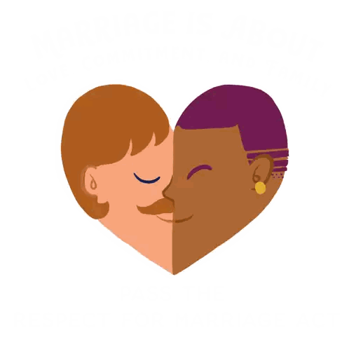 Man And Woman Kissing In Heart Sticker