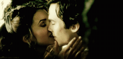 Man And Woman Kissing In The Dark GIF
