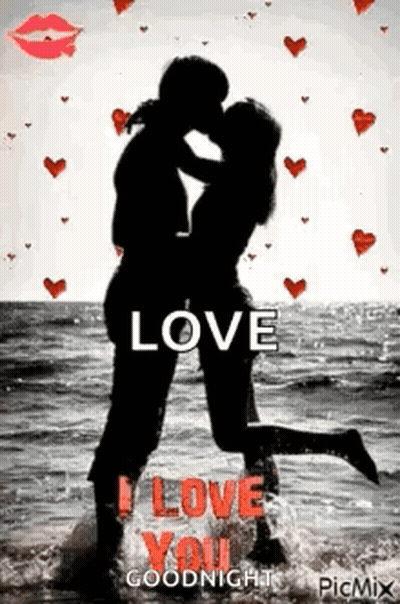 Man And Woman Kissing In Water GIF