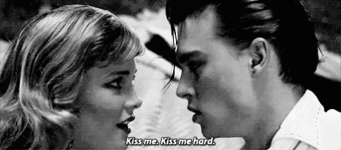 Man And Woman Kissing 'Kiss Me Hard GIF