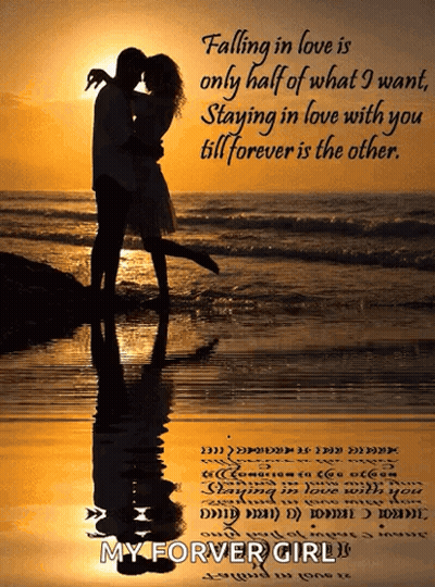 Man And Woman Kissing On Beach GIF