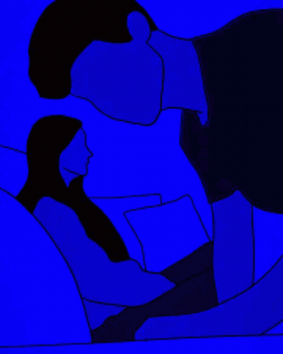 Man And Woman Kissing On Bed GIF