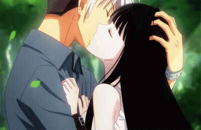 Man And Woman Kissing GIF