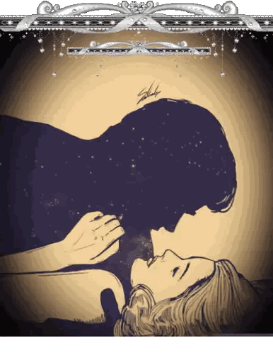 Man And Woman Kissing Sticker