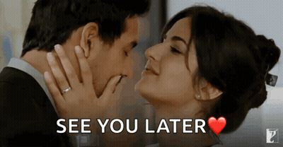 Man And Woman Kissing See You Later GIF