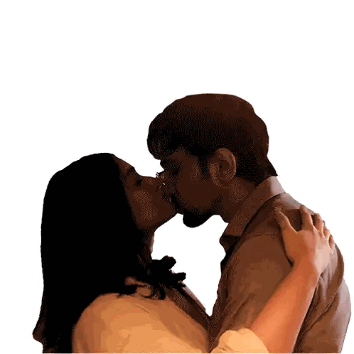 Man And Woman Kissing Sticker