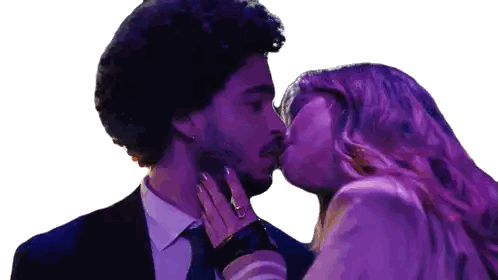 Man And Woman Kissing Sticker
