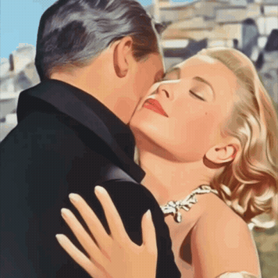 Man And Woman Kissing GIF
