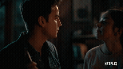 Man And Woman Kissing With Netflix Logo GIF