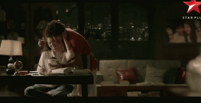 Man And Woman Kissing With Star GIF