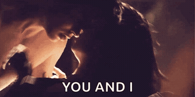 Man and Woman Kissing With You and I