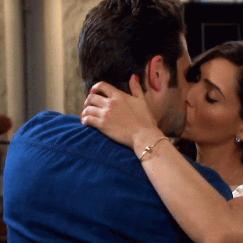 Man And Woman Kissing Woman Wearing Bracelet GIF