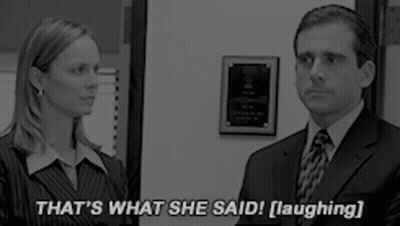 Man And Woman Laughing In Black And White GIF