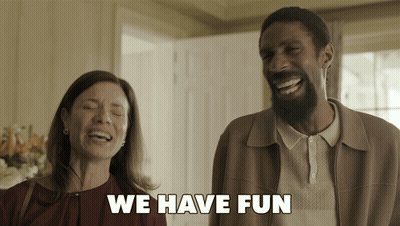 Man And Woman Laughing We Have Fun GIF