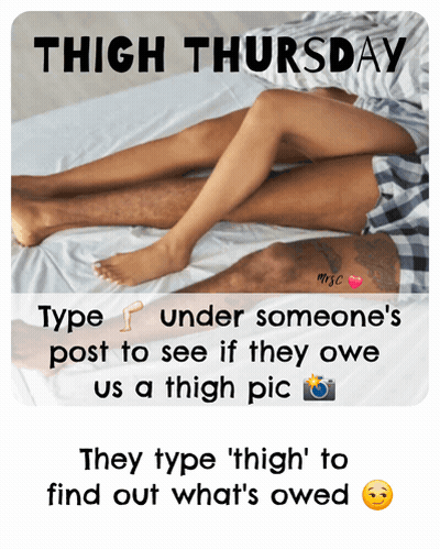 Man And Woman Laying On Bed Thigh Thursday GIF
