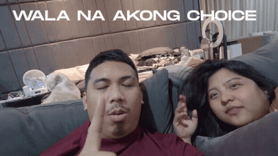 Man And Woman Laying On Couch Wala Na Akong Choice GIF
