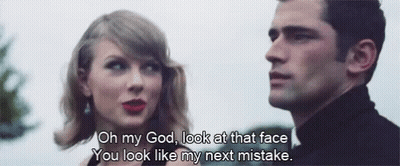 Man And Woman Look At Each Other Oh My God Look At That Face You Look Like My Next Mi GIF