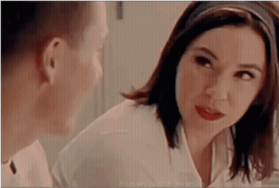 Man And Woman Looking At Each Other GIF