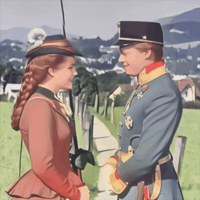 Man And Woman Looking At Each Other GIF