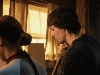 Man And Woman Looking At Each Other GIF