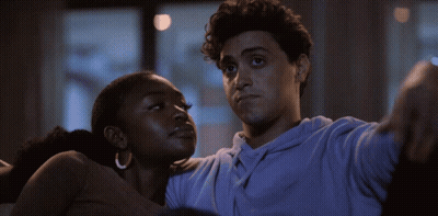 Man And Woman Looking At Each Other Eyes Closed GIF