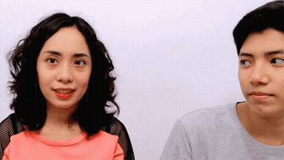 Man And Woman Looking At Each Other Eyes Closed GIF