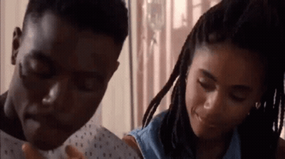 Man And Woman Looking At Each Other In Hospital Room GIF