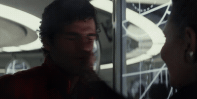 Man And Woman Looking At Each Other In Room GIF