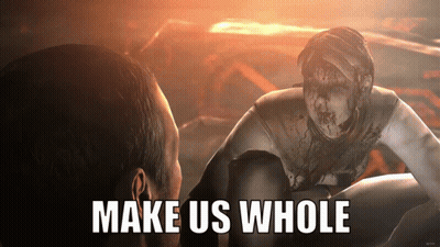 Man And Woman Looking At Each Other Make Us Whole GIF