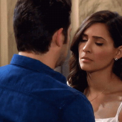 Man And Woman Looking At Each Other GIF