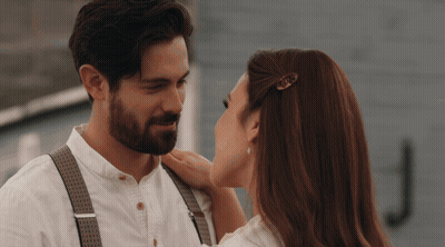 Man And Woman Looking At Each Other GIF
