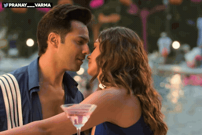 Man And Woman Looking At Each Other Pranay Varma GIF