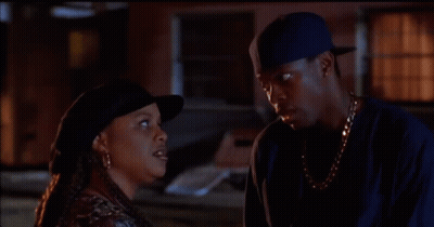 Man And Woman Looking At Each Other Saying Ima Call You GIF