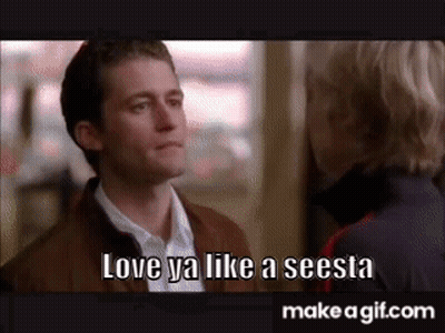 Man And Woman Looking At Each Other Saying Love Ya Like A Seesta GIF
