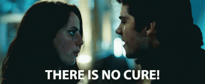 Man And Woman Looking At Each Other Saying There Is No Cure GIF