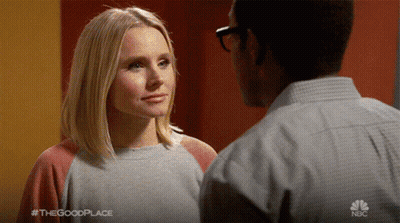 Man and Woman Looking at Each Other #TheGoodPlace
